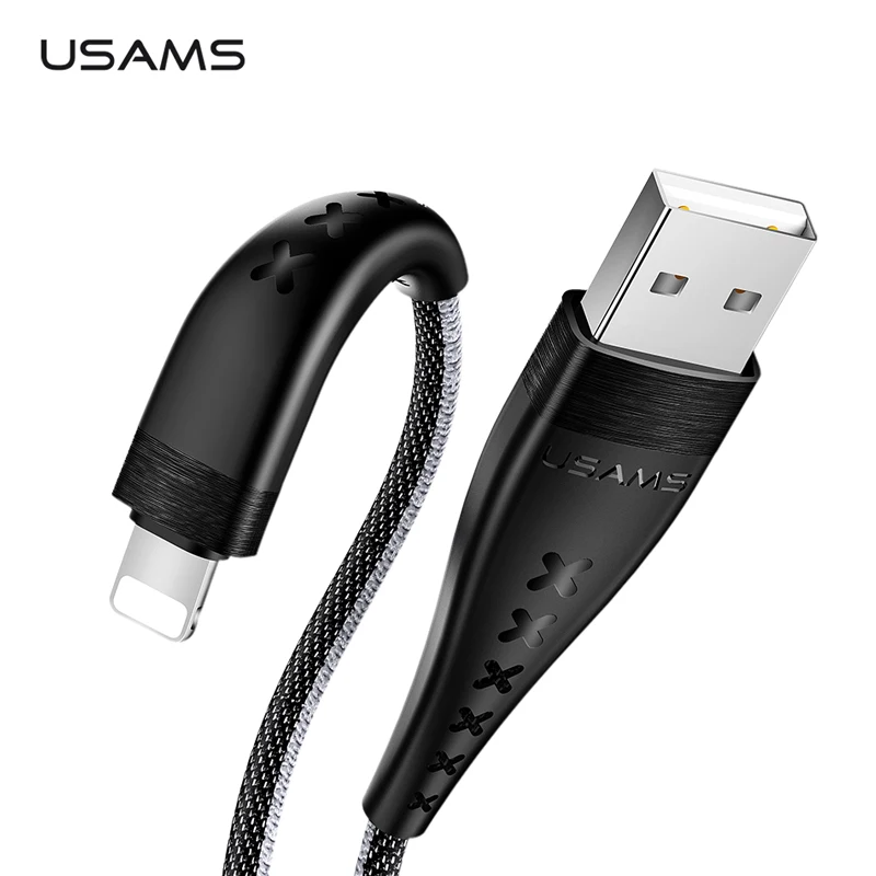 Кабель Micro USB для зарядки и передачи данных iPhone USAMS Type C кабель X XS 8 7 6 plus легкий 2A