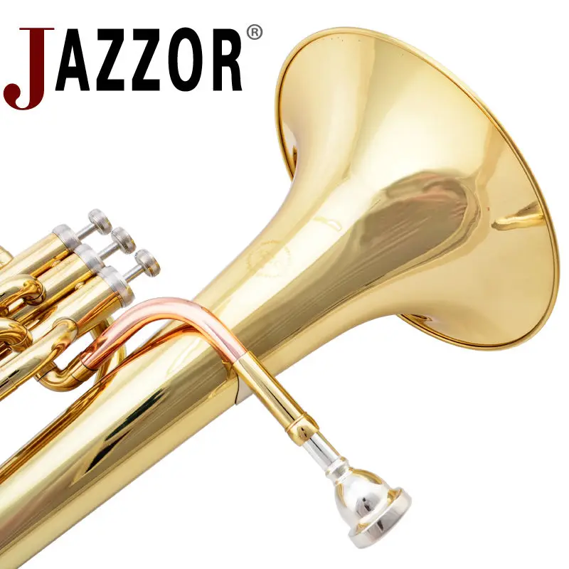 JAZZOR JZBT-300 Профессиональный баритон Рог B плоский Золотой/Серебряный латунный баритон латунный духовой инструмент с мундштуком и чехол