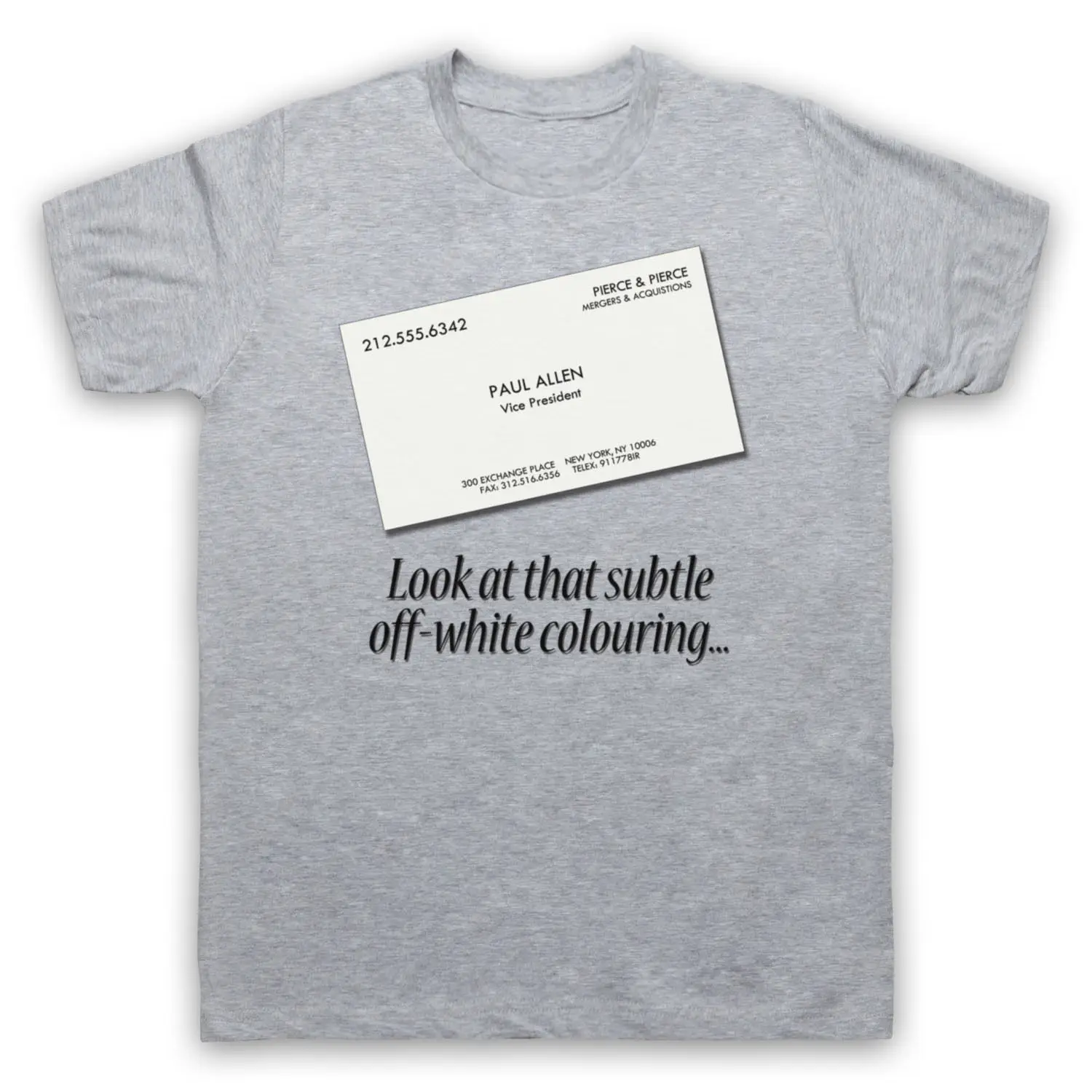 Для женщин Футболка Американский Психопат неофициальный визитная карточка