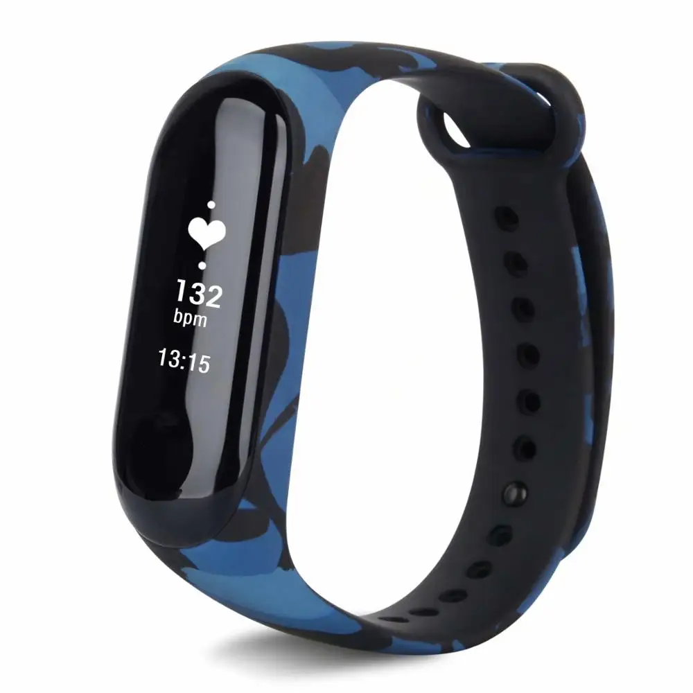 3 шт./упак. камуфляж mi band 3 браслет ремешок для Xiaomi mi Band 3 ремешок спортивный силиконовый ремешок mi band 3 Аксессуары