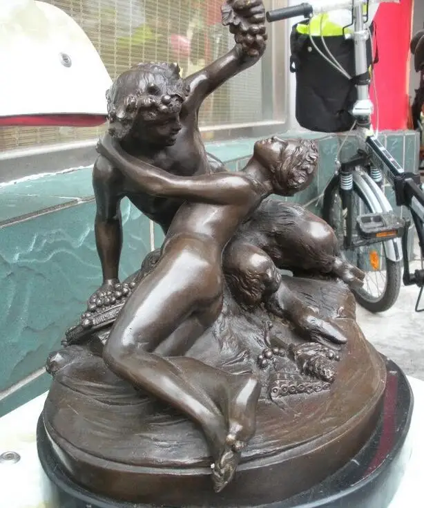 WBY Греческий миф половина человека чудовища Обнаженная Девушка Бронзовая статуя