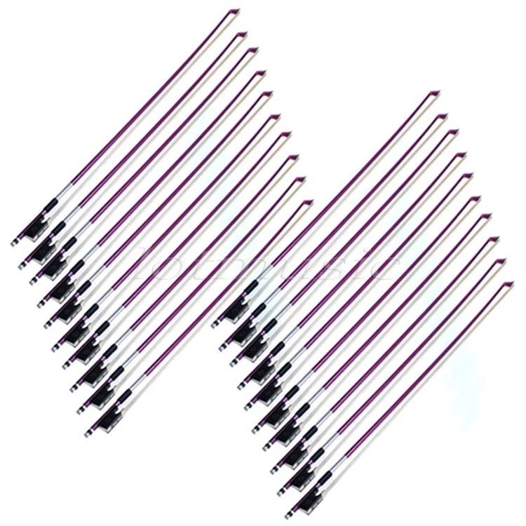 20 шт. потрясающие фиолетовые банты для скрипки из углеродного волокна 4/4 | Спорт и