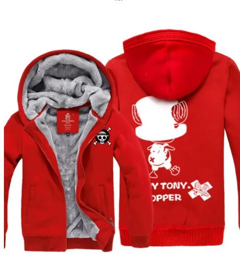 Аниме цельный костюм соломенная шляпа Луффи утолщаются зимние Mihawk Ace Chopper куртка