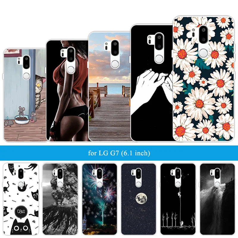 Силиконовые чехлы для Coque LG G7 задняя крышка 6 1 &quotМягкий Роскошный ТПУ Fundas ThinQ