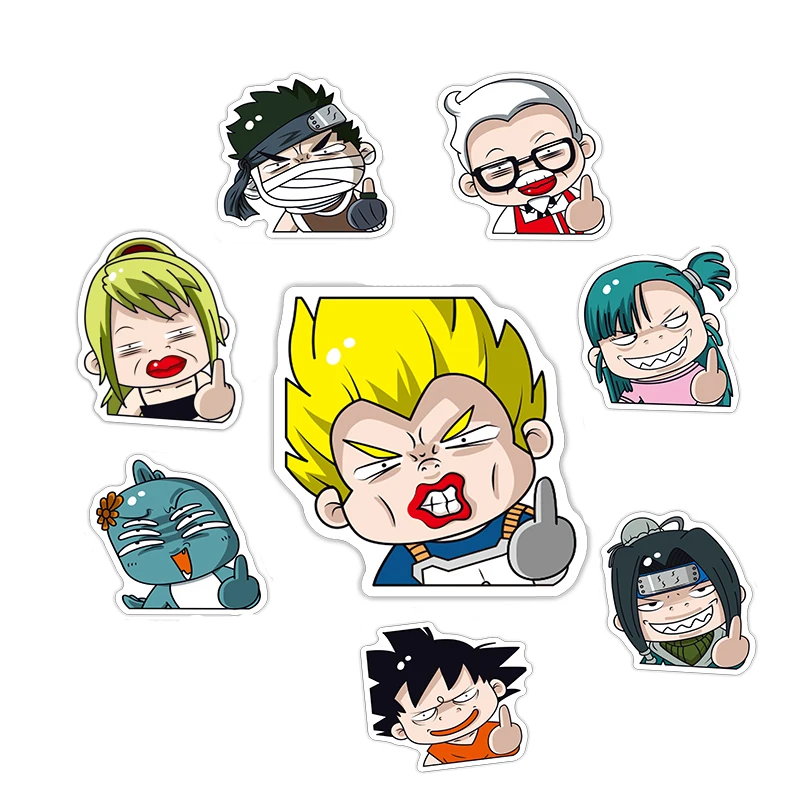 Hot 21Pcs Cartoon Middle Finger Stickers For Luggage Laptop Skateboard Motorcycle Toys PVC Waterproof Decal Graffiti Sticker