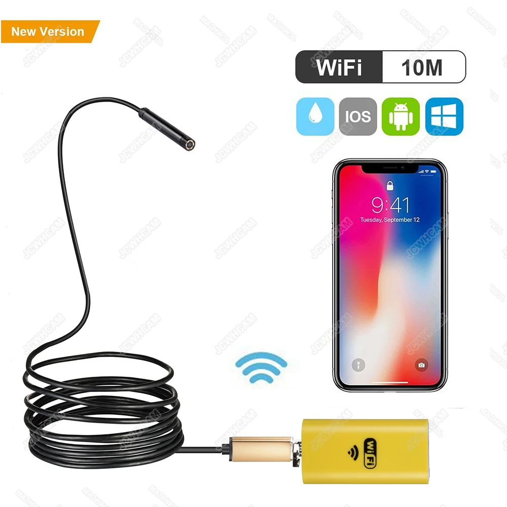 WIFI эндоскоп мини камера 2 м 5 10 HD 720P IP67 трубка беспроводной бороскоп видео осмотр