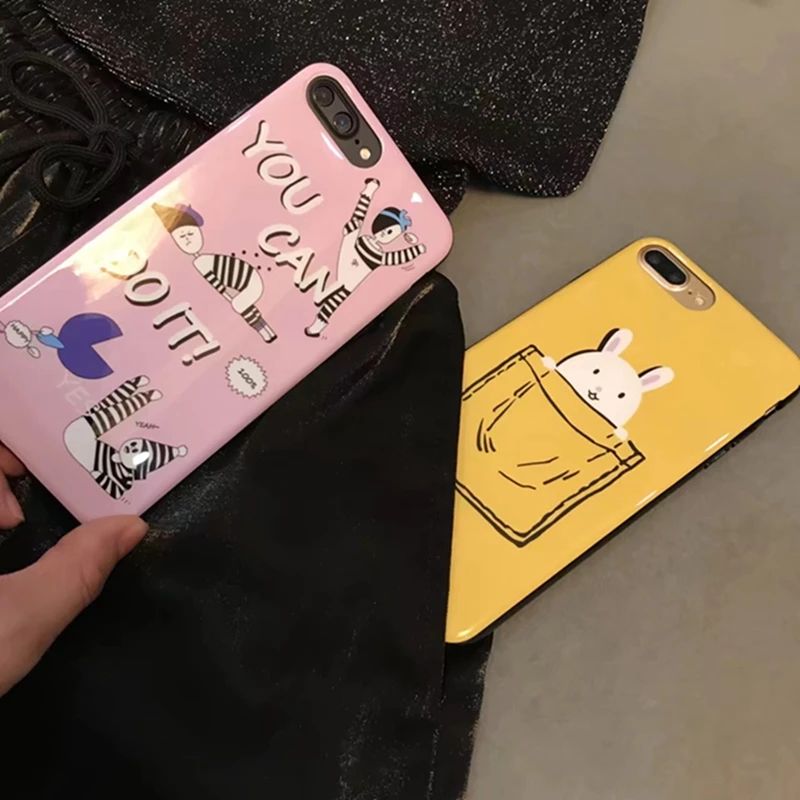 Для iPhone 6 чехол Cute мультфильм кролик и Спящая девушка для IPhone X 8 S плюс 7 Plus |