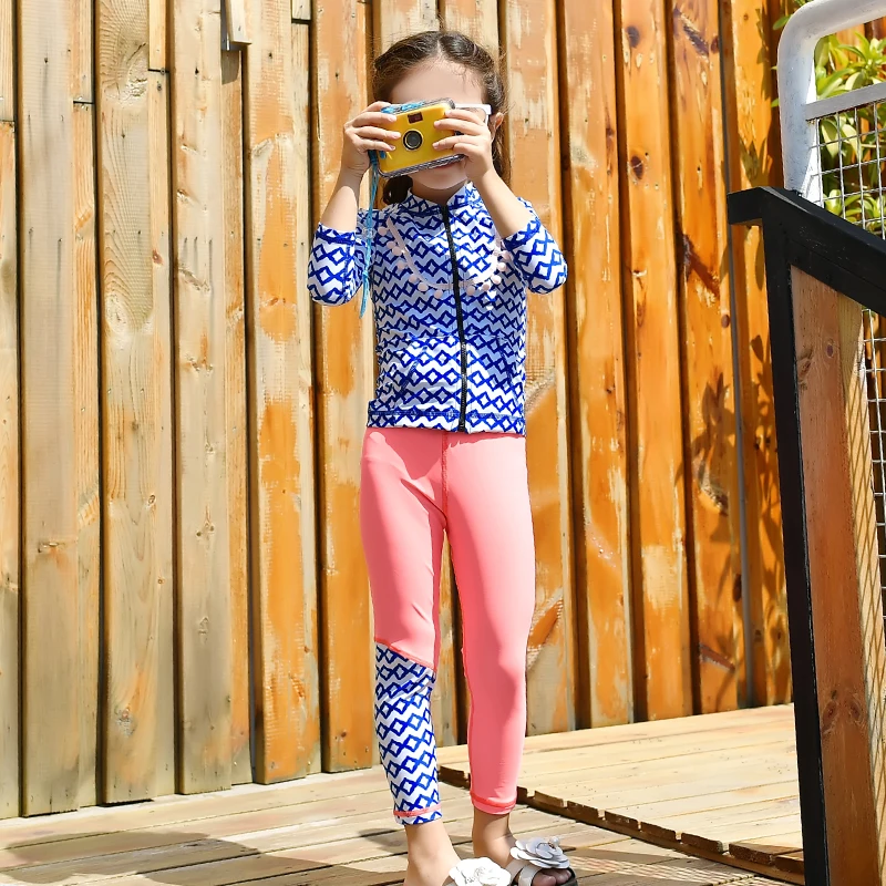 2019 новый дизайн детский купальник из двух предметов пляжная одежда с защитой от