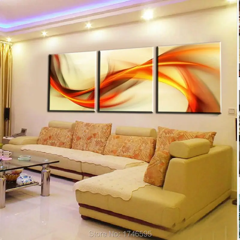 

HD Print 3 pieces canvas abstract orange Wall Art Picture print Painting modern home decor wall art living room decor PT0758