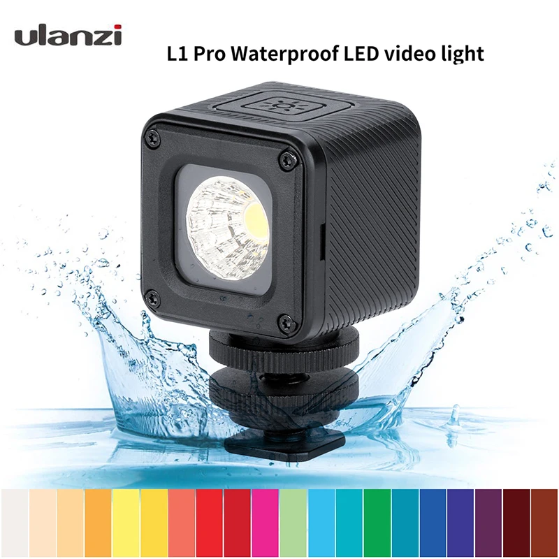 Ulanzi L1 Pro светодиодный светильник для видео Водонепроницаемый Регулируемый универсальный фотографический светильник ing для DJI дроны Osmo Карманный Gopro 7/6/5
