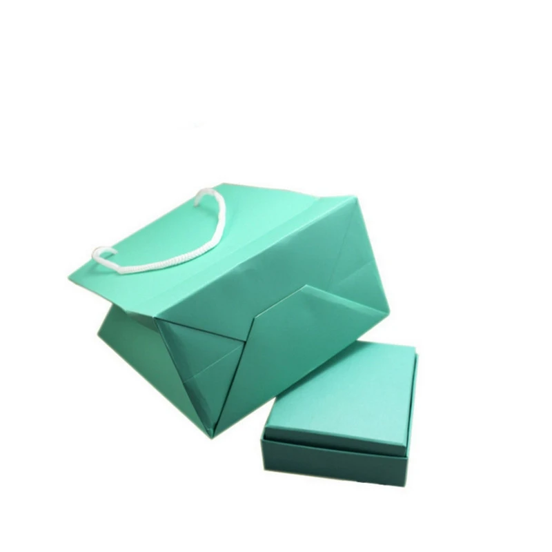 Бумажная коробка с логотипом на заказ и бумажный пакет для ювелирных изделий