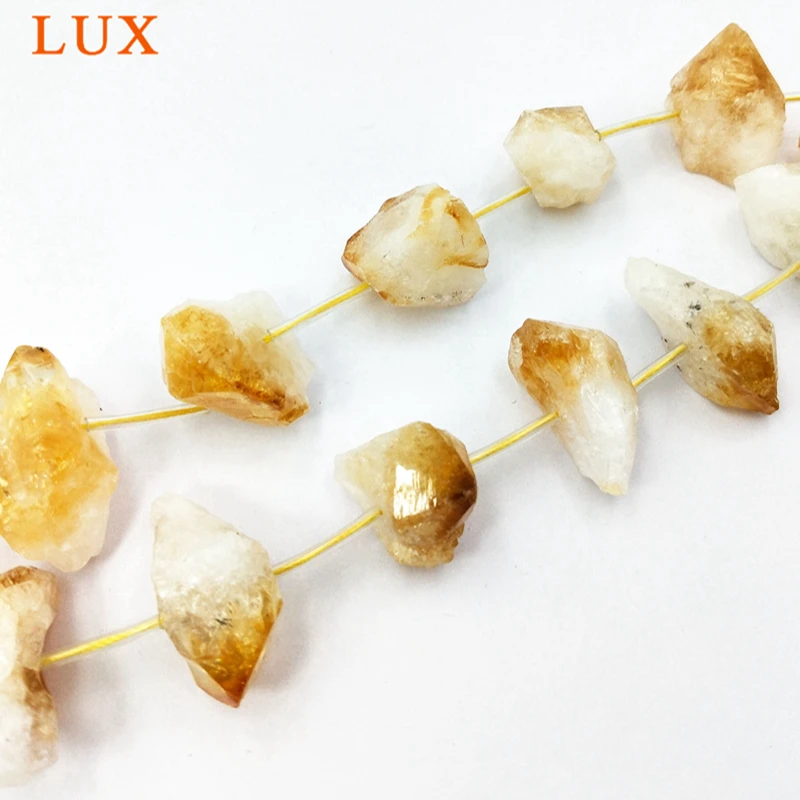 16" Strand Natural raw Citrines Point Chips Loose Beads necklace for jewelry making