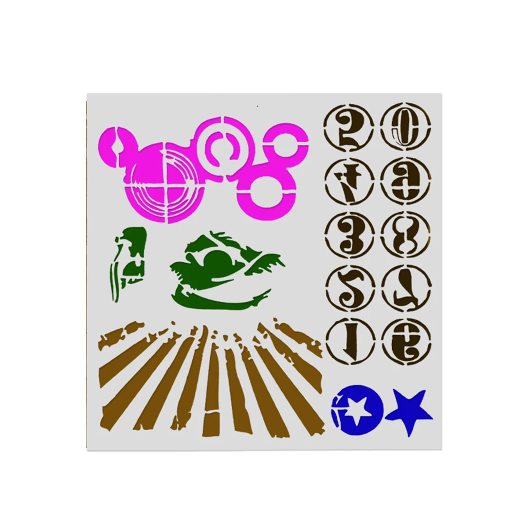 13 видов стилей новые трафареты для раскрашивания стен штамп скрапбукинга