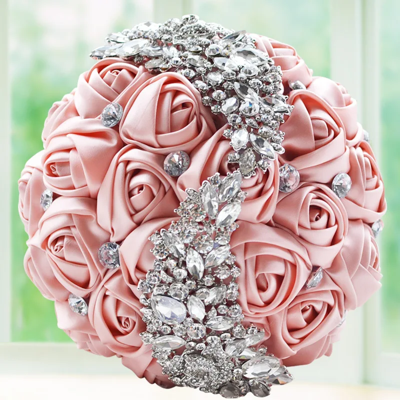 Crystal Wedding Bouquet Brooch Accessories Bridesmaid Artifical flowers Bridal Bouquets 2020 | Свадьбы и торжества