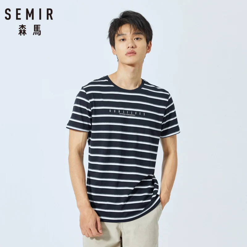 SEMIR Новая модная летняя мужская футболка с коротким рукавом и крутым принтом 100%