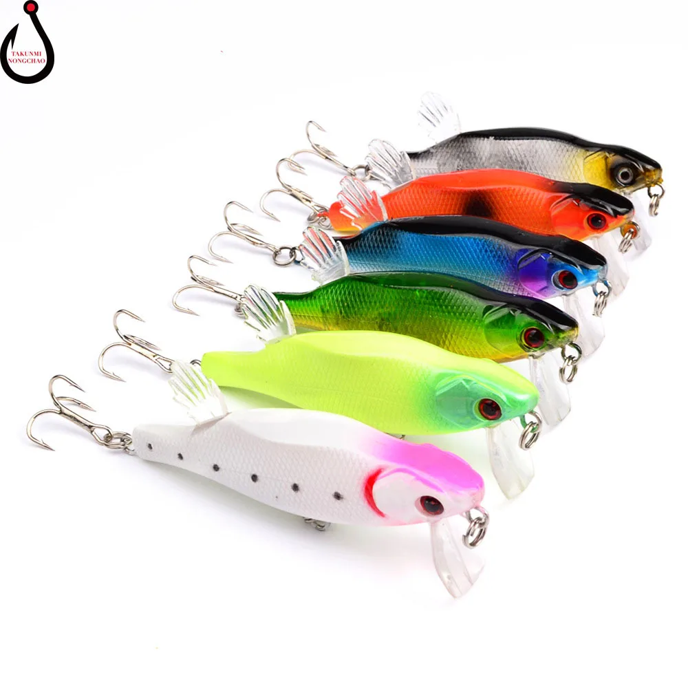 12 2 г 9 см Жесткий Bait Minnow Блесен Crankbait воблер глубина погружения Bass Свежий соленой