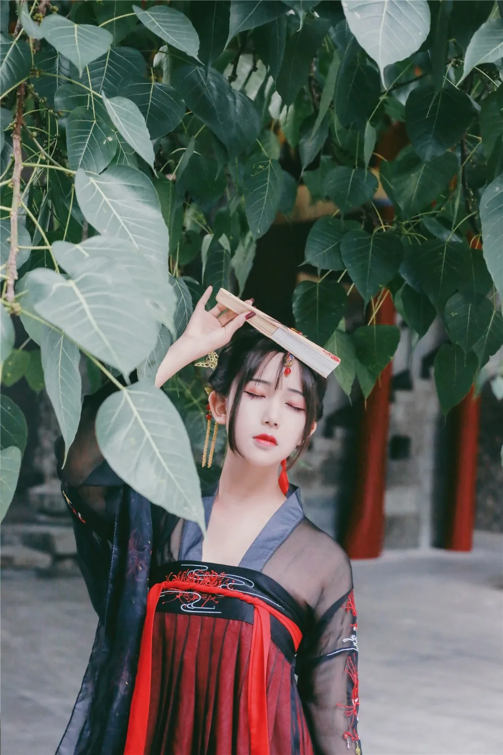 Hanfu черные сценические костюмы, костюм для китайского традиционного танца, костюм для восточных фестивалей, одежда для народных выступлений DC1808