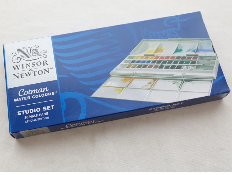 WINSOR& NEWTON 36 цветов cotman Твердые акварельные краски для рисования пигмент