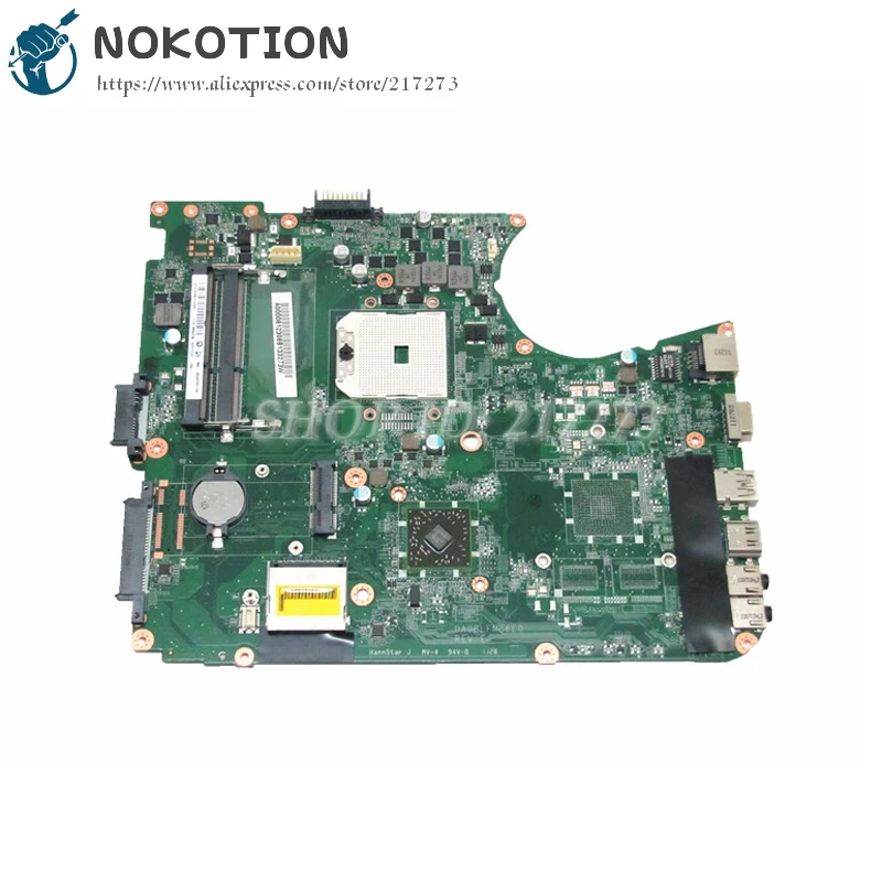 Материнская плата NOKOTION для ПК Toshiba Satellite L750D L755D материнская Socket FS1 DDR3 DA0BLFMB6E0 A000081230 |