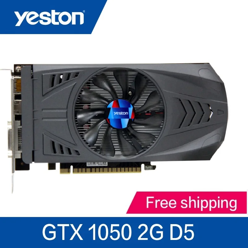 Yeston GeForce GTX 1050 2 GB GDDR5 Графика карты Nvidia pci express x16 3 0 настольный компьютер ПК видеоигр