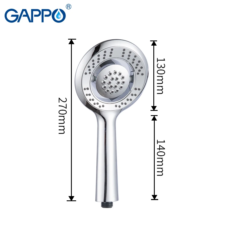 GAPPO Y028 насадка для душа водосберегающая круглая ABS хром бустер ванной Душ