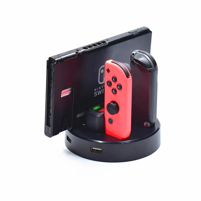Зарядное устройство контроллера для консоли Nintendo doswitch, зарядная док-станция Подставка для переключателя NS Joy-con с индикатором зарядки