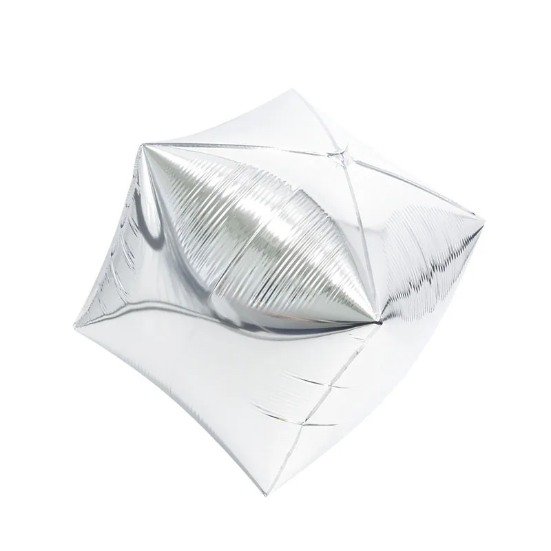 Cube Silver 24 дюйма 3D Алмазный Куб фольгированные шары День рождения вечерние Слюнявчики гелиевая фольга квадратные воздушные шары Свадебный декор вечерние принадлежности - Цвет: Cube Silver