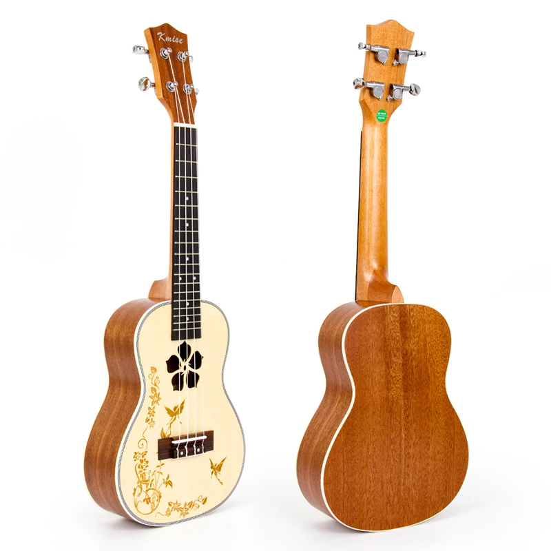 Kmise Гавайские гитары укулеле концертные Твердые ель Ukelele 23 дюймов 18 Лады 4 струны хаваи гитары
