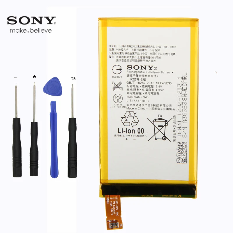 Оригинальный аккумулятор Sony LIS1561ERPC для Xperia C4 E5333 E5363 E530 Z3 Mini D5803 D5833 2600 мАч|battery