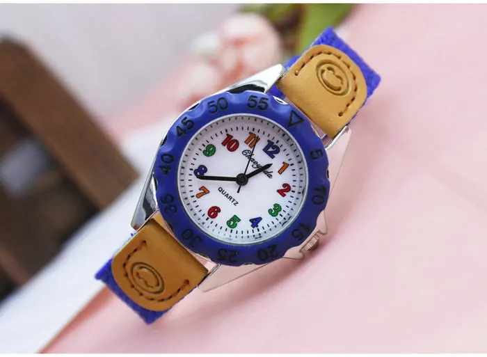 Новые высококачественные синие Черные часы для мальчиков и девочек детские