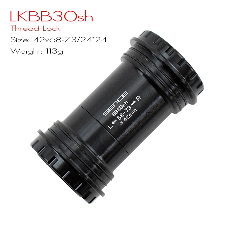 LKBB30sh 42x24-24 Герметичный подшипник BB30 BSA30 PF30 BB386 MTB дорожный велосипед внешний подшипник нижние кронштейны 24 30 мм углеродный дорожный горный велосипед BB наборы - Цвет: LKBB30sh 42x24-24