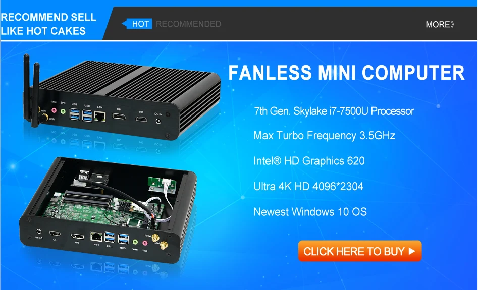 Небольшой вентилятор мини ПК Intel Core i7 8550U i5 8250U 8th Intel UHD graphics 620 HDMI Windows 10 до 4,0 ГГц 8 м кэш мини-ПК