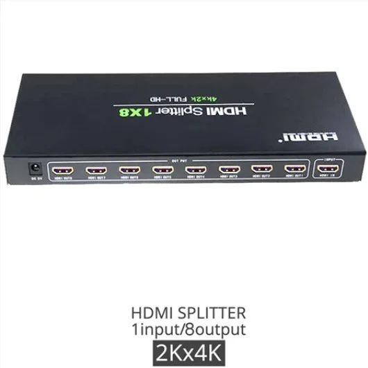 HDMI сплиттер 1X2/1X4/1X8 Ultra HD 4K Full HD 1080P сплиттер HDMI 1 в 2/4/8 выход видео сплиттер для DVD HD tv PS3 Xbox - Цвет: 4KDK108