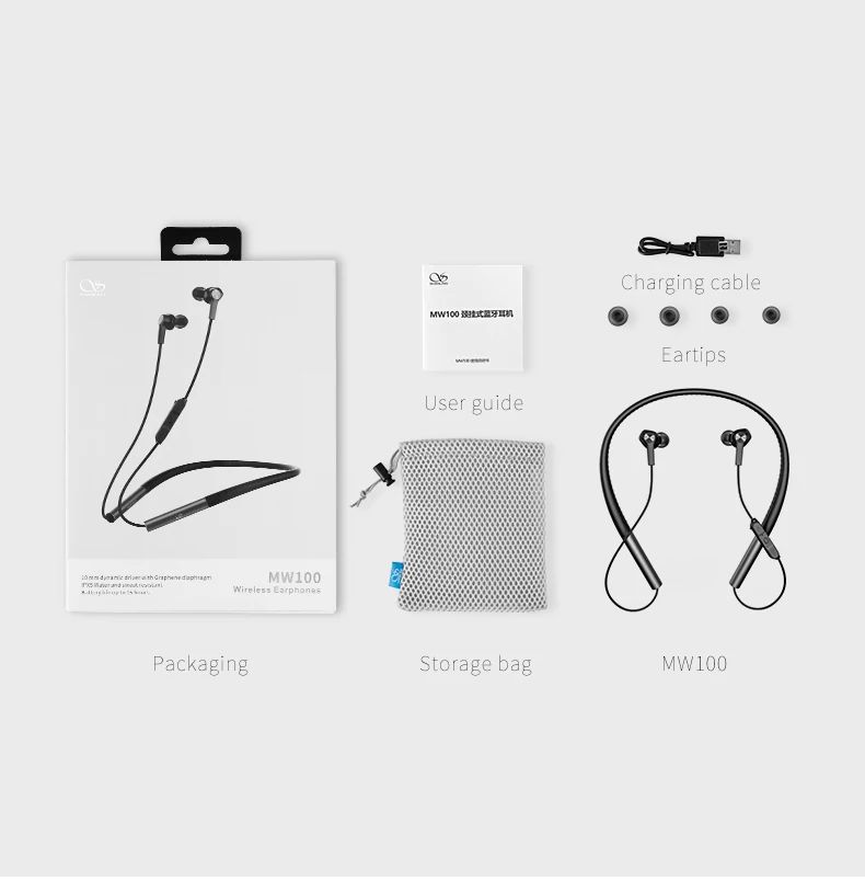 SHANLING MW100 HIFI аудио Графен драйвер Bluetooth беспроводные наушники жидкий кремний шейный ремешок поддержка Apt-X Быстрая зарядка