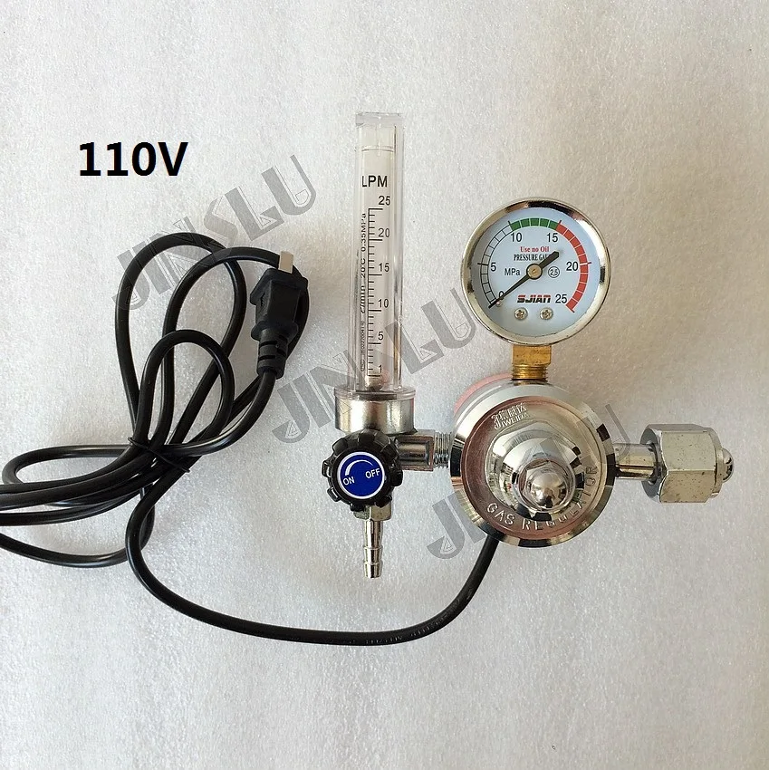 CO2 газовый регулятор с нагревателем 110V G5/8 расходомер Mig сварочный