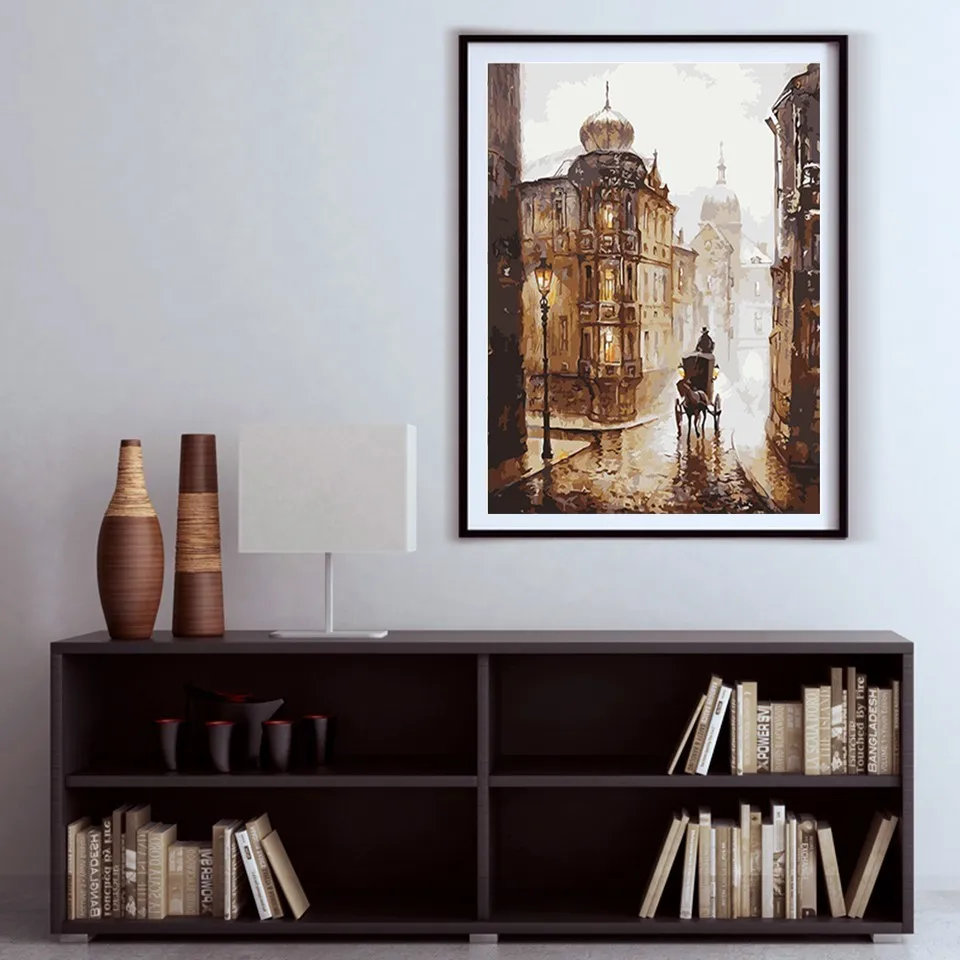 AZQSD картина маслом по номерам холст постер для рисования Классические Постеры и