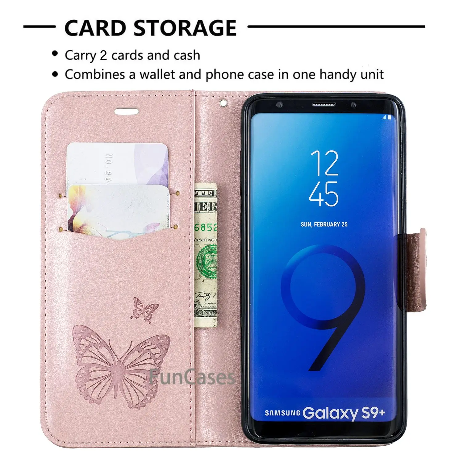 Чехол-книжка чехол для Coque samsung Galaxy S9 плюс класса люкс из искусственной кожи