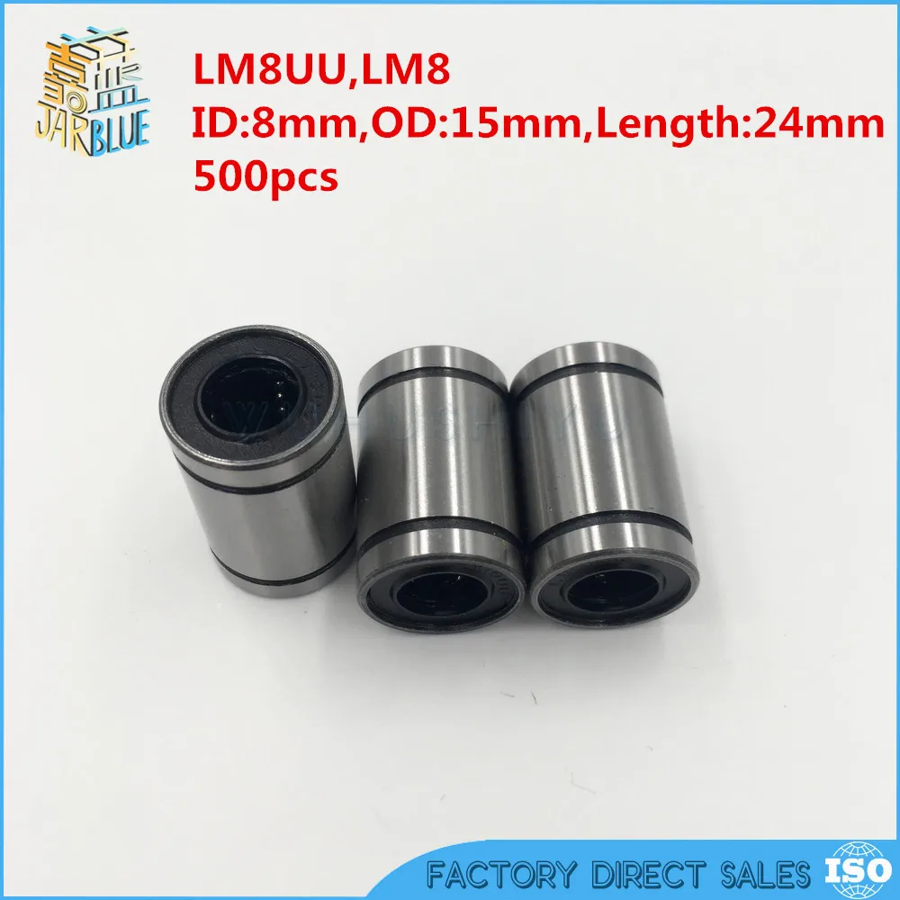 Оптовая продажа 500 шт. линейных шарикоподшипников LM8UU 8 мм линейные подшипники