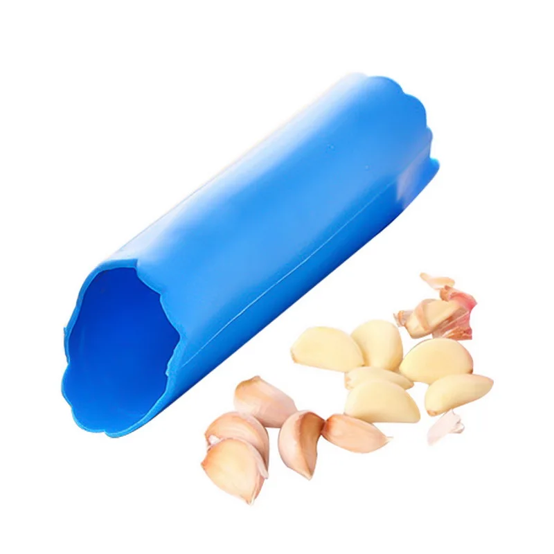 blue Hifuar 1 шт., силиконовая Овощечистка для чеснока, волшебная Овощечистка, практичный кухонный инструмент, инструмент для чистки чеснока, трубка для чистки чеснока, пилинг чеснока - Цвет: blue