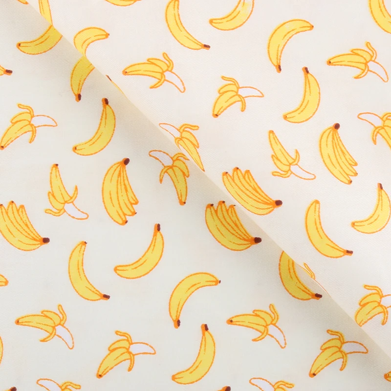 

Nanchuang Banana Printed Twill Cotton Fabric For DIY Sewing&Quilting Pillow Cushion Sheet Baby Children Material 100x160cm