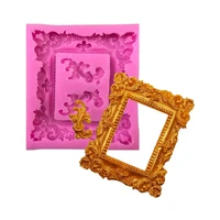 photo frame fondant cake silicone mold cooking chocolate mould clay soap molds biscuits cupcake wedding decorating tools clay