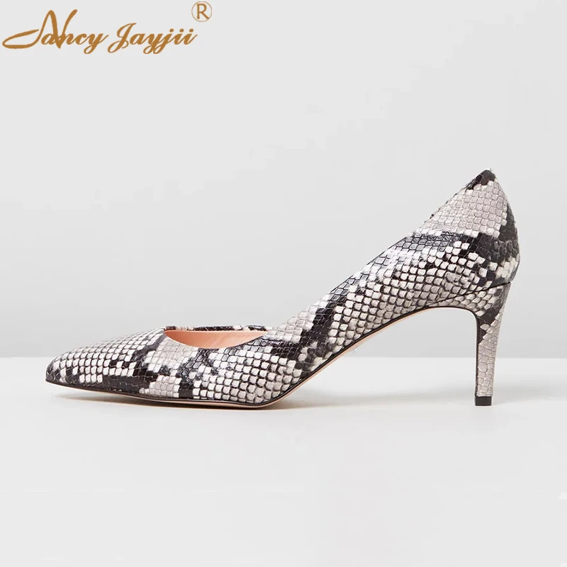 Snakeprint D'Orsay/женские туфли лодочки с вырезами на каблуке 2 5 дюйма и рюмочками