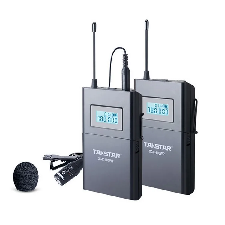 Takstar SGC 100W камера интервью Запись микрофон беспроводной петличный системы для Canon