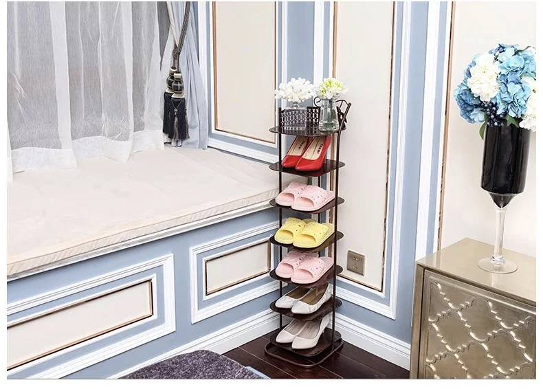 8-уровневая полка для обуви простая Многоуровневая Бытовая Пылезащитная дверь