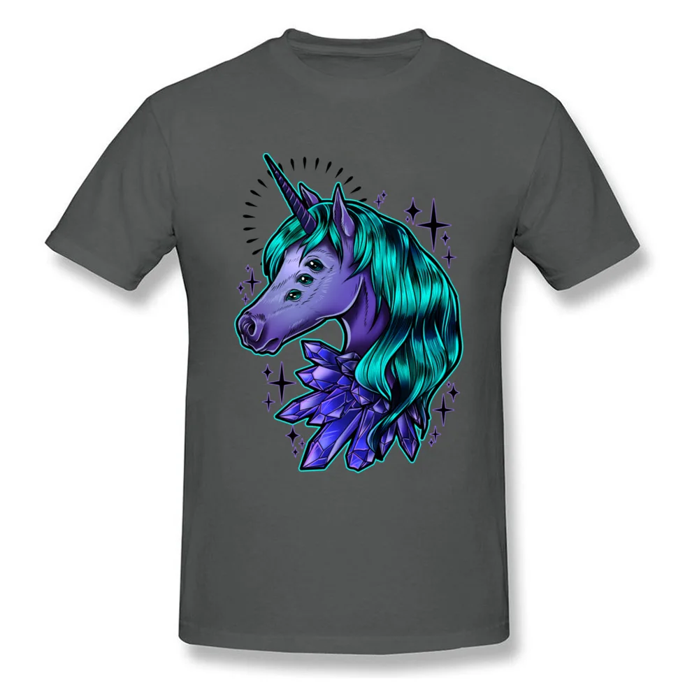 Крутая Летняя мужская футболка с принтом Единорог из горного хрусталя 2018