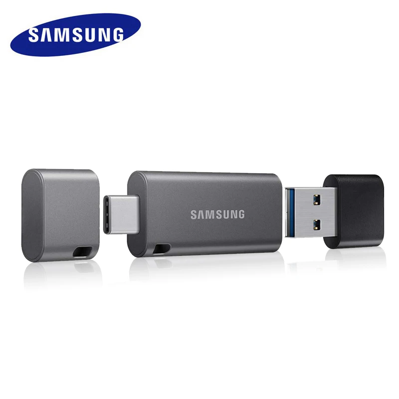 Samsung USB 3,1 флеш-накопитель 128 ГБ DUO Plus Скорость до 300 МБ/с. OTG usb Type C флеш-накопитель 128 ГБ для Chromebook& Macbook cle USB