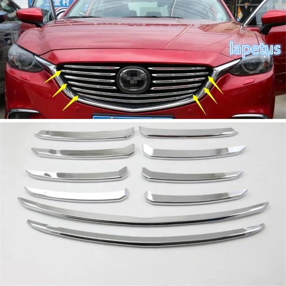

Lapetus Front Grille Grill Strip Decoration Frame Cover Trim 10 Pcs Fit For Mazda 6 Sedan & Wagon 2016 2017