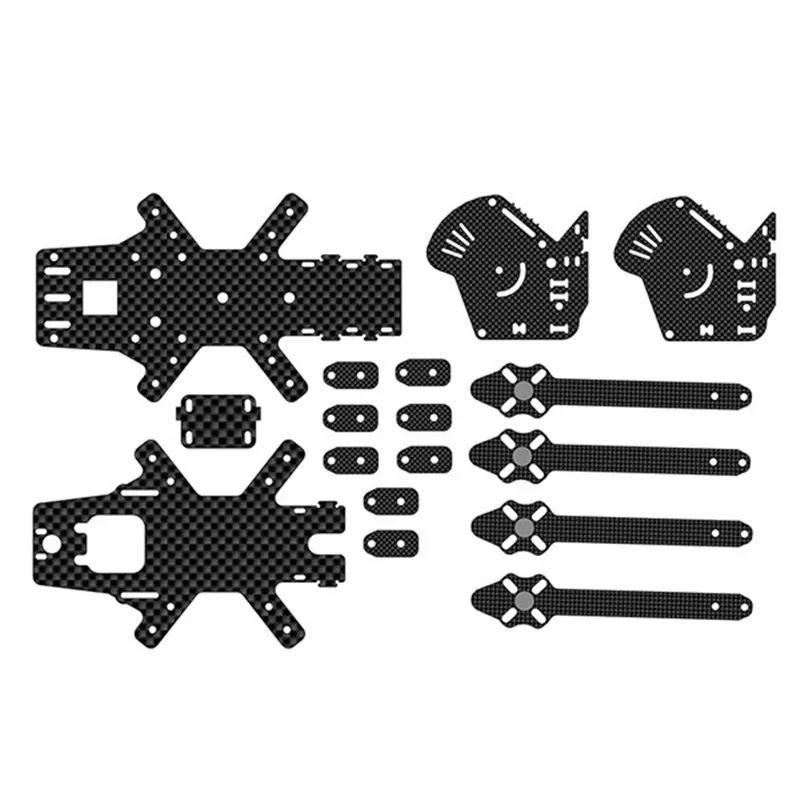 RJX 220mm Wheelbase 5mm Arm Carbon Fiber Drone Frame Kit For RC Models Quadcopter Camera Motor Propeller Spare Part 114g | Игрушки и