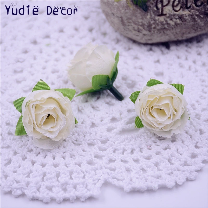 Мини шляпа шелковая искусственная Роза 20 шт.|artificial rose flower|flowers forflower for wedding |