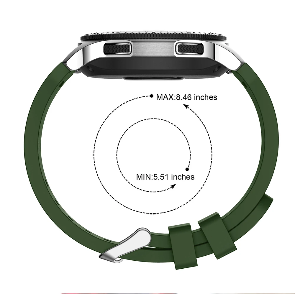 22 мм ремешок для часов для samsung galaxy Watch 46 мм gear S3 Frontier/классический спортивный силиконовый браслет для часов для huawei GT 2